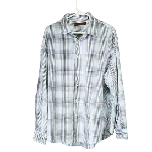 Perry Ellis Multicolor Plaid Cotton Long Sleeve Button Up Shirt Men's XXL - Picture 1 of 5